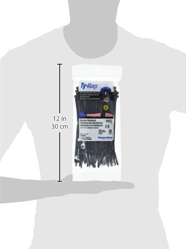 Thomas and Betts TR TY525MX Cable TIE 50LB 7" UV BLK (Pack of 100)