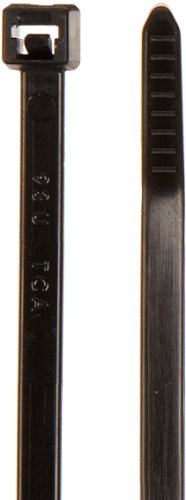 Hellermann Tyton T50R0C2 Standard Cable Tie, 8" Long, 50lb Tensile Strength, PA66, Black (Pack of 100)