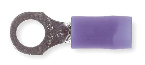 Sta-Kon Ring Terminal, Blue Nylon, Overlapped Seam, 18 to 14 AWG, 100 PK - RB14-10