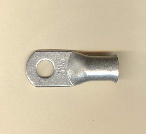 5 Big Tin Plated Copper Ring Terminal Connector Battery Lug #2/0 Wire Gauge 3/8" Stud Molex 19221-0244