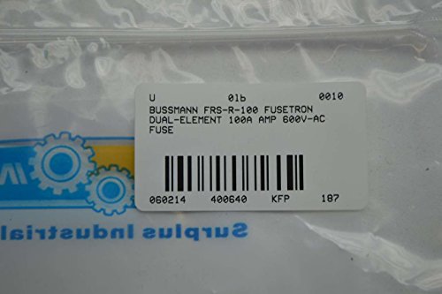 BUSSMANN FRS-R-100 FUSETRON DUAL-ELEMENT 100A AMP 600V-AC FUSE D400640