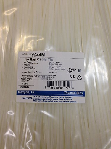 14.5" L Miniature Cable Tie NAT PK 1000