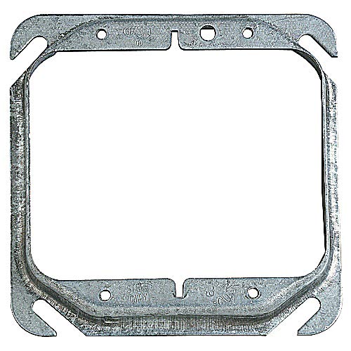 Steel City 52C17-25 Outlet Square Box Cover, 4 in L x 4 in W, Steel