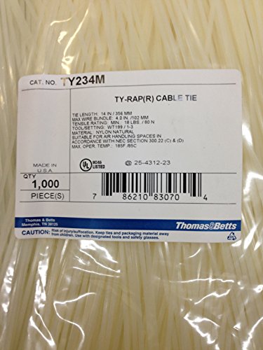 Cable Ties, Miniature, 14In, PK1000