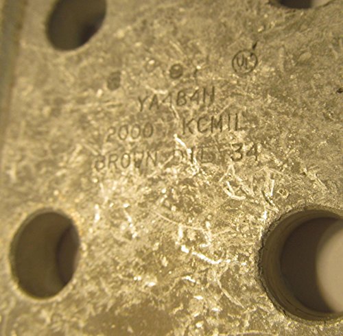 Burndy YA48-4N 4-Hole Copper Compression Lug 2000 Kcmil Brn Die 34