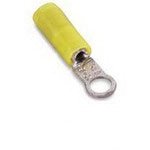 Ring Tongue Terminal 24-26AWG Copper Yellow 21.33mm Electro Tin (RAX63) Pack of 25