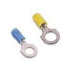 Thomas & Betts RB14-38 Ring Terminal, Nylon Insulated, 18 to 14 AWG, 3/8" Stud