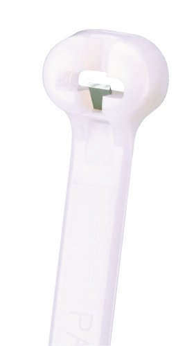 Panduit BT4LH-L Dome-Top Barb Ty Cable Tie, Nylon 6.6, Light-Heavy Cross Section, Plenum-Rated, Straight Tip, 120lbs Min Tensile Strength, 4 Max Bundle Diameter, 0.065 Thickness, 0.275 Width, 14.9 Len