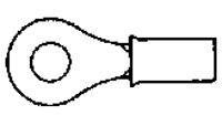 TE CONNECTIVITY / AMP 53073 TERMINAL, RING TONGUE, #6, CRIMP, YELLOW (1000 pieces)