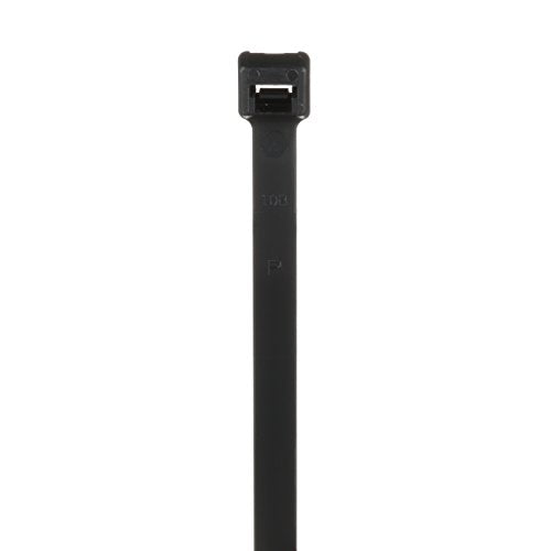 Panduit PLT4H-TL30 Pan-Ty Cable Tie, Heat Stabilized Nylon 6.6, Light-Heavy Cross Section, Straight Tip, 120lbs Min Tensile Strength, 4.0" Max Bundle Diameter, 0.075" Thickness, 0.30" Width, 14.5" Length, Black (Pack of 250)