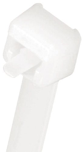 Panduit PRT2S-C Pan-Ty Releasable Cable Tie, Nylon 6.6, Standard Cross Section, Plenum-Rated, Curved Tip, 50lbs Min Tensile Strength, 1.88 Max Bundle Diameter, .052 Thickness, .190 Width, 7.4 Length (Pack of 100) by Panduit