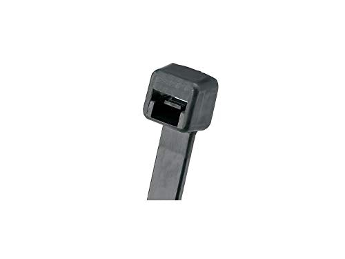 Panduit PLT4.5S-C0 Pan-Ty Locking Tie, Standard, 15.5" Length, Weather Resistant Nylon 6.6, Black (Pack of 100)