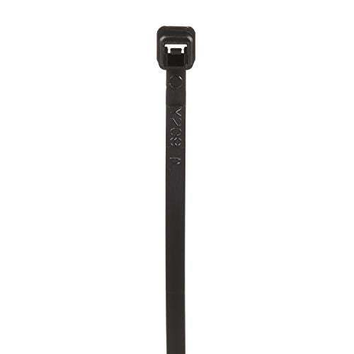 Panduit PLT2M-M0 Cable Tie, Miniature, Weather Resistant Nylon 6.6, 8.0-Inch Length, Black (1,000-Pack)