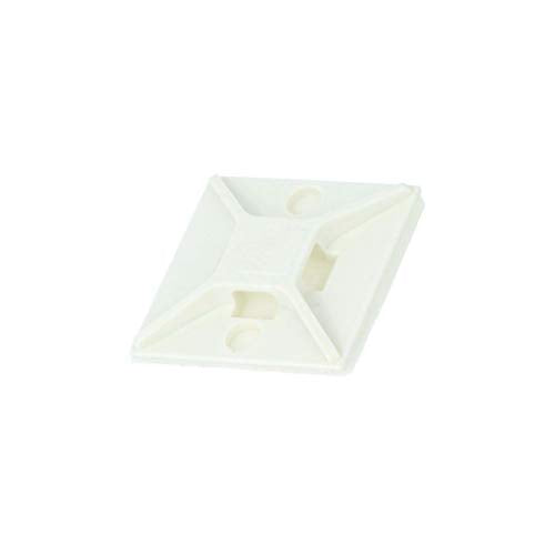 PANDUIT ABM2S-A-C CABLE TIE MOUNT, 4WAY, 25.4MM W, ABS, WHT, PK100