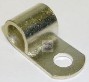 J672 Non-Insulated Flag Terminal for Wire Range 2/0 AWG Stud Size 5/16, Metallic (Price is for 1 Piece)