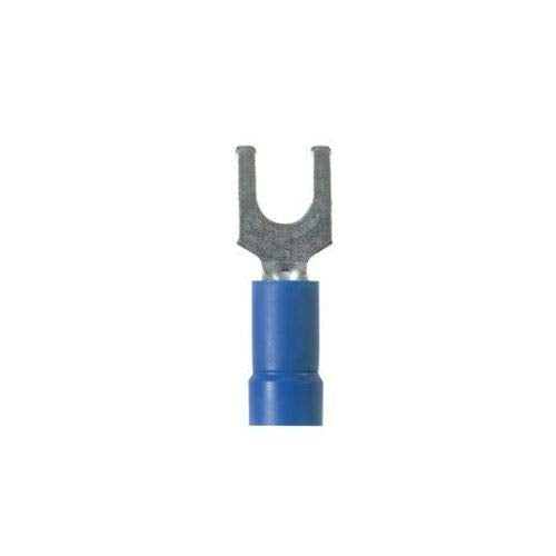 PANDUIT PV14-10F-C TERMINAL, SPADE/FORK, #10, CRIMP, BLUE