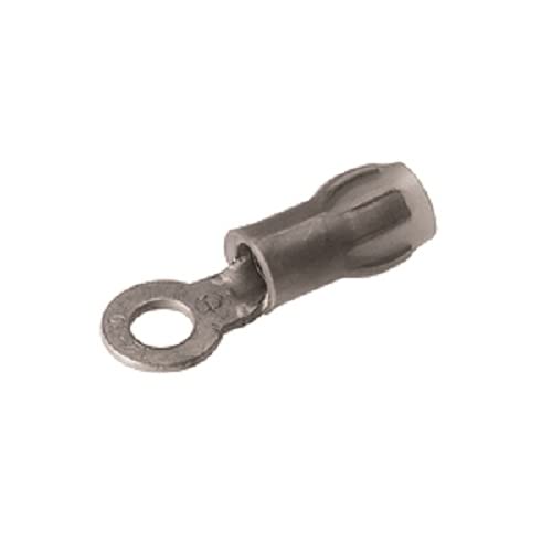 Burndy YAE22G13 Box Insulug Nylon Insulated Ring Tongue Terminal, 26-20 Wire Range, 0.25" Width, 0.75" Length, 4-6 Stud Size (Pack of 100)