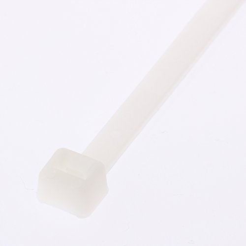 Panduit PLT4S-C Pan-Ty Cable Tie, Nylon 6.6, Standard Cross Section, Curved Tip, Plenum-Rated, 50lbs Min Tensile Strength, 4.0" Max Bundle Diameter, 0.052" Thickness, 0.19" Width, 14.5" Length, Natural (Pack of 100)