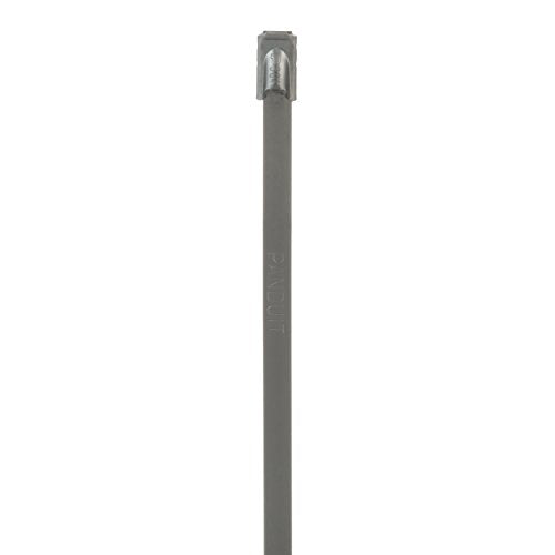 Panduit MLT1S-CP Stainless Steel Cable Tie, Standard, 1-Inch Bundle, Stainless Steel Type 304 (100-Pack)