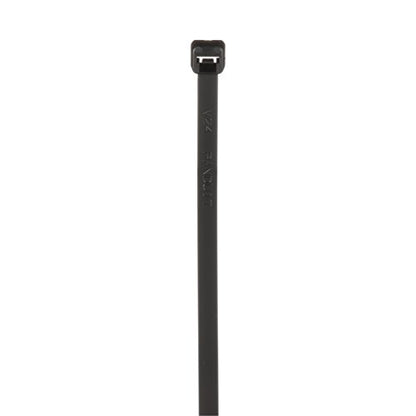 Panduit PLT2S-M120 Pan-Ty Cable Tie, Weather Resistant Nylon 12, Standard Cross Section, Curved Tip, 40lbs Min Tensile Strength, 1.88" Max Bundle Diameter, 0.052" Thickness, 0.19" Width, 7.4" Length, Black (Pack of 1,000)