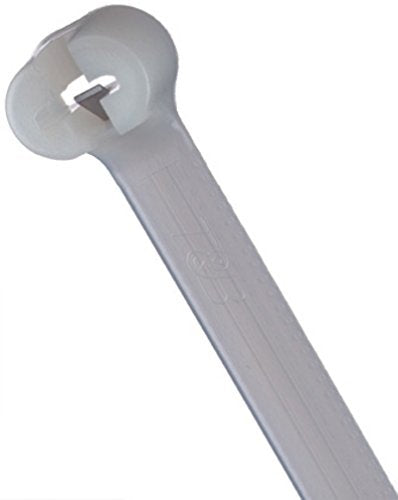 Ty-Rap TY535M Cable Tie, 50 lb. 8 Natural Nylon with Stainless Steel Locking Device #10 Mounting Hole (Pack of 100) by Thomas & Betts