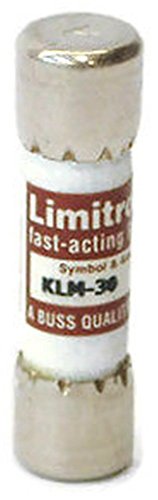 Cooper Bussmann KLM-30 KLM030, 30 Amp (30A), 600V, Fast Acting Midget Fuses