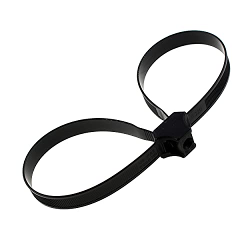 Hellermann Tyton DCT110HIRK2 115-00033 Dual Clamp Tie Black 19" 150 lb 1/4" Stud - 50 Pack