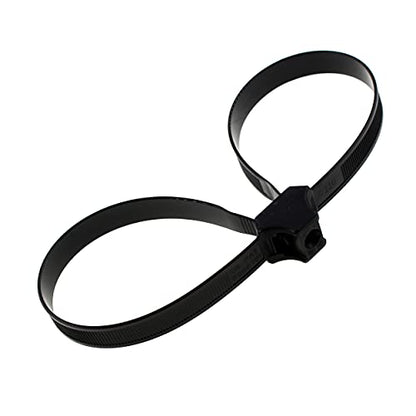 Hellermann Tyton DCT110HIRK2 115-00033 Dual Clamp Tie Black 19" 150 lb 1/4" Stud - 50 Pack