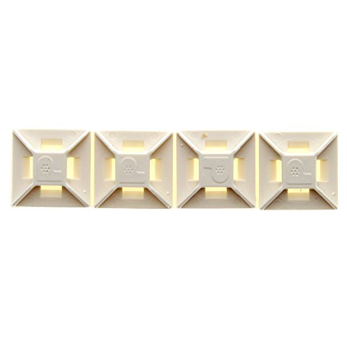 Panduit ABM1M-A-C 4-Way Adhesive Backed Nylon Cable Tie Mounts (100 Pack)