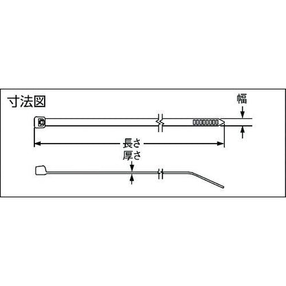 Panduit PLT3S-C2 Cable Tie, Locking, Standard, Nylon 6.6, 11.5" Length, Red (100-Pack)