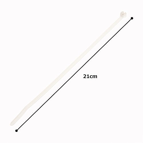 Panduit BT7LH-L Dome-Top Barb Ty Cable Tie, Nylon 6.6, Light-Heavy Cross Section, Plenum-Rated, Straight Tip, 120lbs Min Tensile Strength, 7" Max Bundle Diameter, 0.065" Thickness, 0.275" Width, 24.4" Length (Pack of 50)