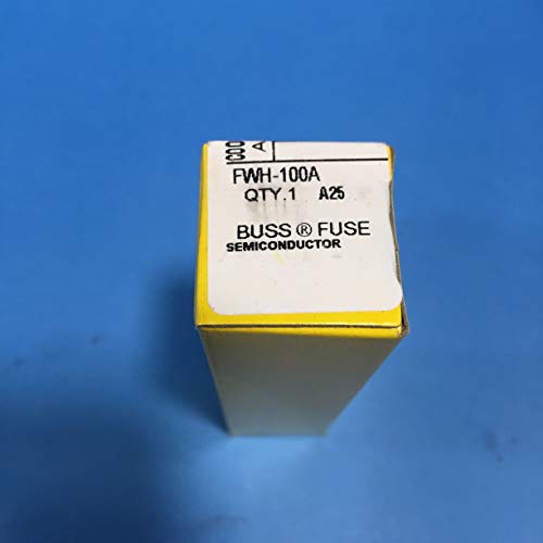 EDISON FUSE FWH-100A Voltage Rating AC: 500 Volt, Fast Acting, Stud Mount, Fuse Size Imperial: 0.947 X 1.736IN, Bolt Down Termination, Fuse Current:100AMP, Fuse