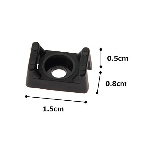 Panduit TM1S4-M69 Pan-Ty Cable Tie Mount, Flame Retardant Nylon 6.6, #4 Screw Mounting Method, 0.23" Counterbore Diameter, 0.23" Height, 0.32" Width, 0.51" Length (Pack of 1000)