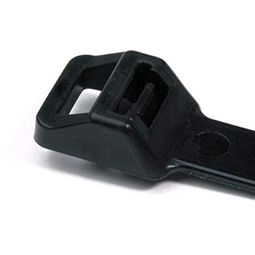 Hellermann Tyton RT250M0X2 Releasable Cable Tie, 22.3" Long, 250 lb Tensile Strength, PA66, Black (Pack of 25)