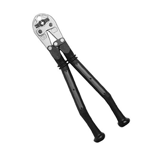 Burndy MR8-9Q Hytool Full Cycle Ratchet Hand Tool, #8-18 AN Copper Cable, #10-22 AWG Sol. Cable, #8-22 Str. AWG Cable, 10-1/2" Length