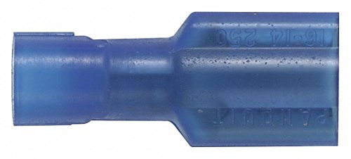 PANDUIT Blue Female Disconnect, Nylon Insulation Type, 16 to 14 AWG Wire Range - pkg. of 100