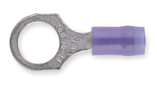 Sta-Kon Ring Terminal, Blue Nylon, Overlapped Seam, 18 to 14 AWG, 100 PK - RB14-516