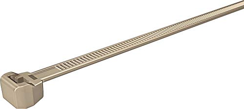 HellermannTyton 111-01235 PEEK Cable Tie, 8.7" Long, 85lb Tensile Strength, PEEK, Beige, 100/pkg