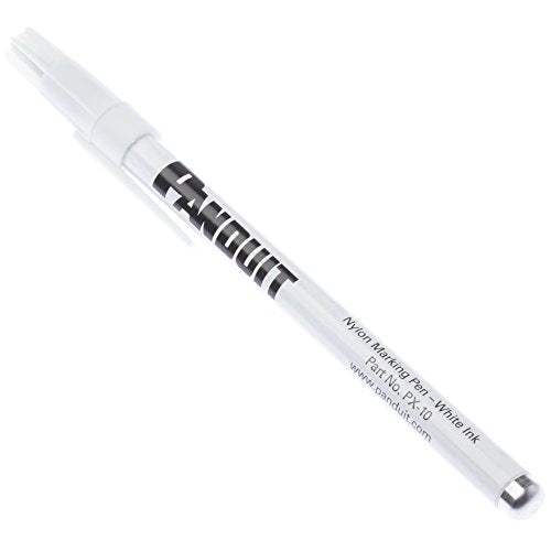 Panduit PX-10 Permanent Marking Pen, Regular Tip, White (Pack of 12)