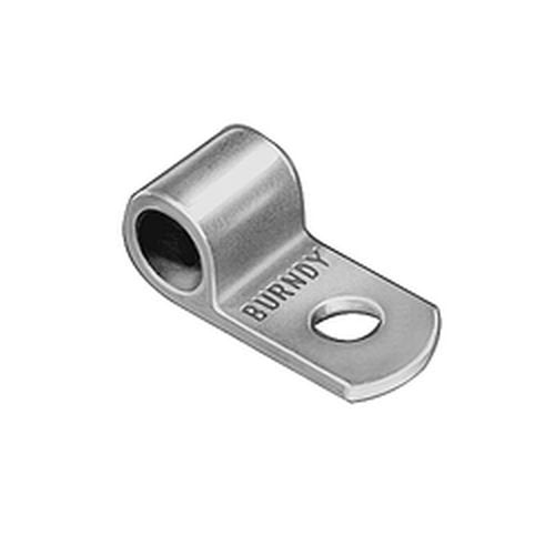 Burndy YBM25-L1 Hylug Flag Ring Tongue Terminal, 1/0 Flex Wire Range, 0.69" Width, 1.83" Length, 1/4 Stud Size (Pack of 100)