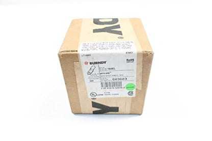 Box of 200 New BURNDY YAV8CL HYLUG 8AWG Compression Lug Ring Tongue D603289