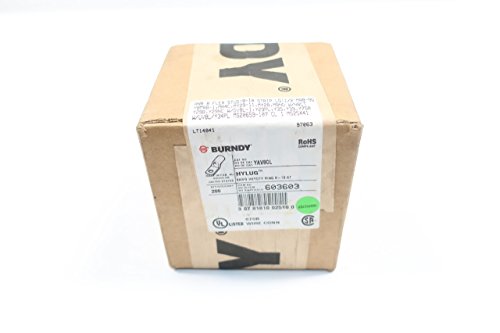 Box of 200 New BURNDY YAV8CL HYLUG 8AWG Compression Lug Ring Tongue D603289