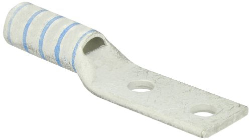 Burndy YAZ342NTCFX Two Hole Hylug Flex Conductor Long Barrel with Inspection Window, 373.3 kcmil, 925/24 (350 kcmil nom.) Conductor, 6.04" Length, 1/2" Stud Hole Size, 1.55" Tongue Width