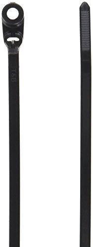 Thomas & Betts TY535MX Cable Tie, UV Resistant Nylon, 50 lb, 8", 10 Mounting Hole, Black (Pack of 100)