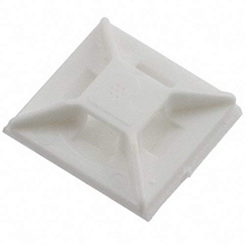 Panduit ABM1M-AT-M Cable Tie Mount 0.500 Inch x 0.500 Inch x 0.160 Inch Acrylic Adhesive Tape Mount Nylon 6.6 White 100/Pack