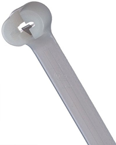 Ty-Rap TY535M Cable Tie, 50 lb. 8" Natural Nylon with Stainless Steel Locking Device #10 Mounting Hole (Pack of 100)