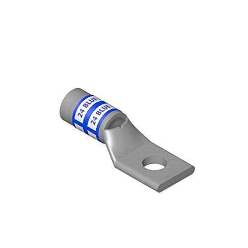 Thomas & Betts Color-Keyed 54132 54100 1-Hole Compression Lug, 8 AWG Copper Conductor, Die Code: 21, 3/8 in Stud, Copper