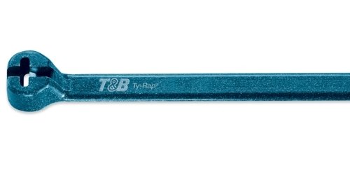 Ty-Rap TY525M-NDT Cable Tie, 50 lb. 7" Bright Blue Nylon 6.6 Compound, Detectable Tie with Stainless Steel Locking Device (Pack of 100)