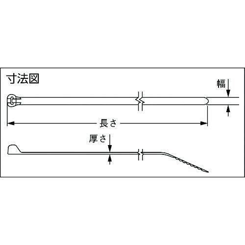 Panduit BT4M-M Cable Tie, Metal Barb, Miniature, Nylon 6.6, 14.2-Inch Length, Natural (1,000-Pack)