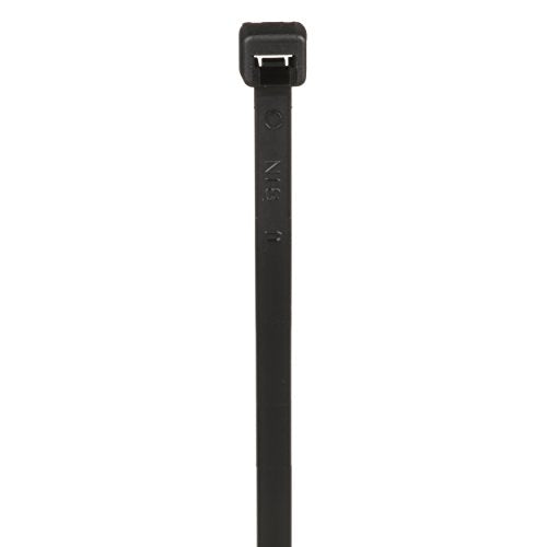 Panduit PLT2I-M0 Cable Tie, Intermediate, Weather Resistant Nylon 6.6, 8.0-Inch Length, Black (1,000-Pack)